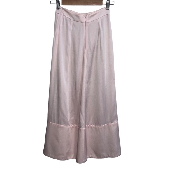 G. Label By Goop Satin Midi Skirt With Slit In Blush Pink - Picture 5 of 9